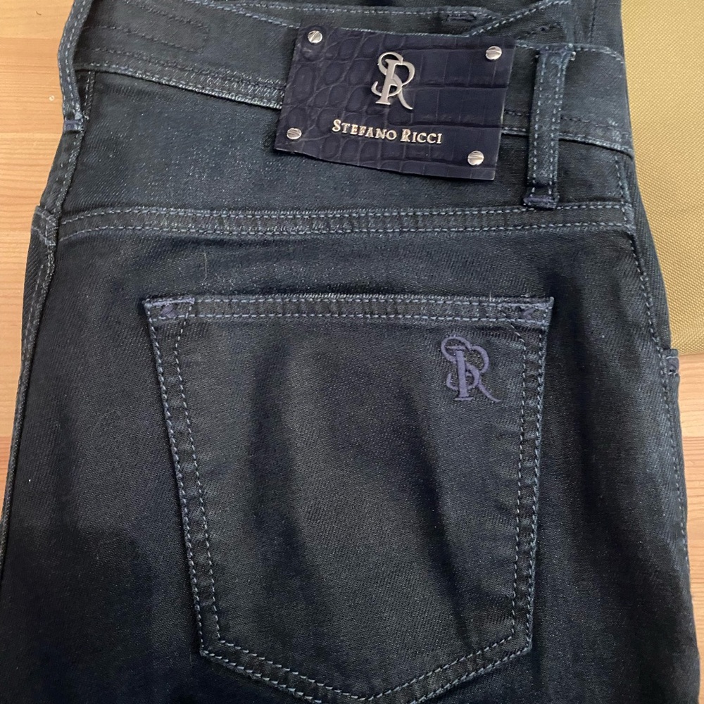 Authentic Stefano Ricci Dark Blue Men's Jeans